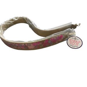 Packed Party Confetti Crossbody Strap with Pink and Gold Accents